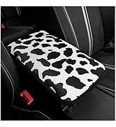 SuperKaKa Car Cow Print Armrest Cover-Cute Center Console Mat Cars Interior Accessories for Women...