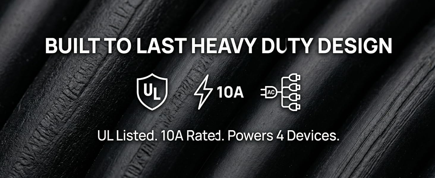 NEMA 5-15P to IEC320 4X C13 Y-Power Cable