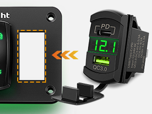 rocker switch style USB charger