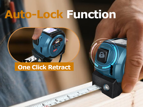 laser tape measure with level