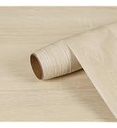 BESWEE Light Apricot Oak Wood Grain Contact Paper for Countertops Waterproof Thick Peel and Stick...