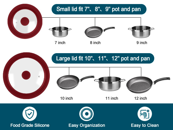 Replacement Lid for Frying Pan and Cast Iron Skillet