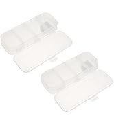 KALLORY 2PCS Transparent Double Layer Plastic Pencil Case Student Pen Storage Box Lid Creative Or...