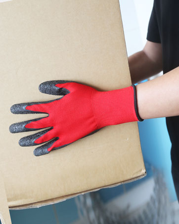Grippy latex coated work gloves