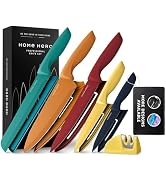 Home Hero 11 Pcs Kitchen Knife Set with Sharpener - High Carbon Stainless Steel Knife Block Set w...