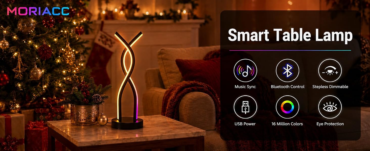 Create stunning ambience anywhere with our smart RGB LED lamp.