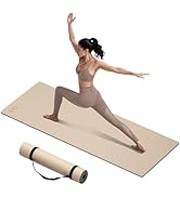 ILILI Yoga Mat 10mm Extra Thick and 193cm Extra Long, 76x28×0.4 Inch, Double Color Non-Slip TPE M...