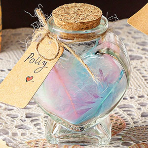Transparent clear glass jar