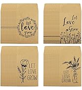 240 PCS Let Love Grow Seed Packets Small Self-adhesive Kraft Envelopes Seeds Storage Paper Packet...