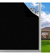 Finnez Blackout Window Privacy Film No Glue Necesary Static Cling,Anti-UV,Black Window Film 100% ...