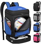 Ciihars Soccer Backpack,Soccer Bag with Ball Holder, Includes Separate Cleat Shoe and Ball Compar...