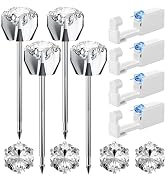 Nunpag 12 Pcs Ear Piercing Kit Disposable Ear Piercing Gun Kit with 4 Pcs 6 Prong Setting Cubic Z...