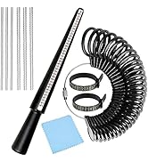 Ring Sizer Measuring Tool Set with Ring Mandrel, 27 Pcs Plastic Ring Measurement Tool, Mens Women...