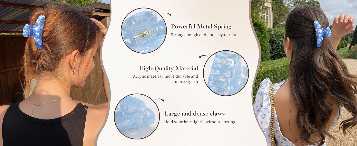 Acrylic Clamps for women
