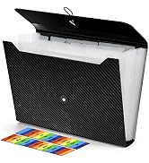 Expanding File Folder, 13 Pockets Accordion File Organizer, A4 Letter Size Paper Document Receipt...