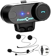 Motorcycle Helmet Bluetooth Intercom Kit, FreedConn TCOM-VB Motorbike Helmet Intercom Interphone ...