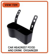 car headrest food and drink organizer