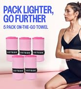 Acteon Microfiber Quick Dry Gym Towel, Silver ION Odor-Free Mega Absorbent Fiber, Fast Drying, Me...