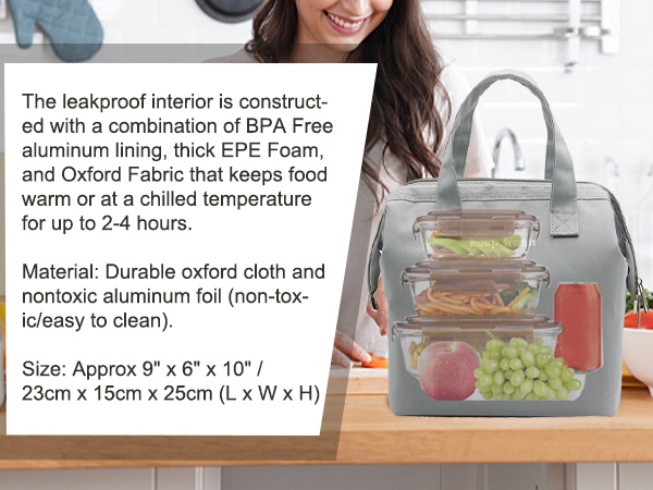 Fashionable and Practical Insulated Lunch Bag