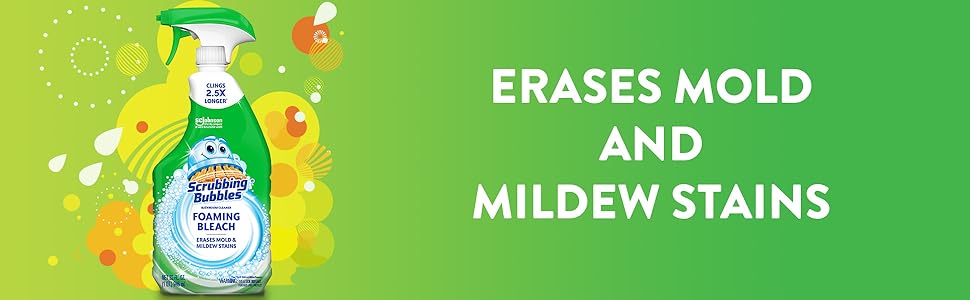 Erases mold and mildew stains