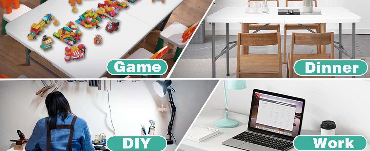 A dining table for backyard, a game table for parties, this utility table adapts to any occasion