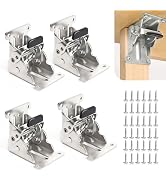 4 Pack Locking Hinge for Folding Leg Brackets,Heavy Duty Folding Brackets 90 Degree Self Locking ...