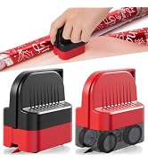 LIZAAL 2-Pack Wrapping Paper Cutter with Wheels | Straight Line Gift Wrap Cutter for Birthday and...