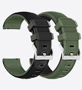 Fullmosa 2 Pack Silicone Watch Bands 20mm 22mm Quick Release Watch Straps for Men Women, Soft Rub...