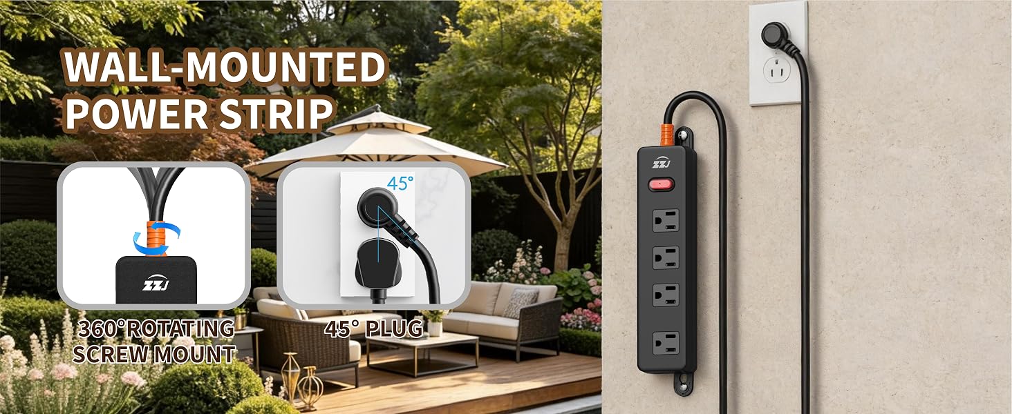 WALL-MOUNTED POWER STRIP