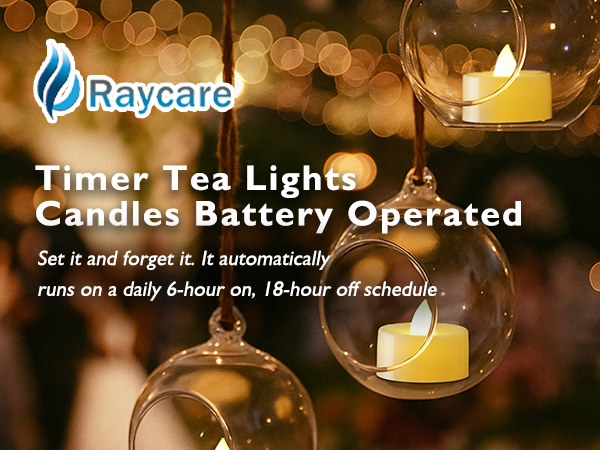 timer tea lights candles battery operated