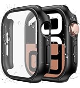 YIJDACASE 2 in 1 Waterproof Case for Apple Watch Screen Protector Series 10 Series 11(2025) 46mm ...