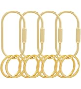 Locking Key Rings,Carabiner Keychain Clip for Keys,Purse Bag Charms Holder for Handbags,Screw Loc...