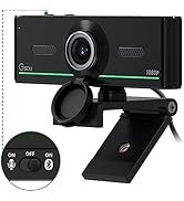 Audio Bluetooth Webcam with mic for desktop, Computer webcam Connect Bluetooth Headset/Earphone/S...