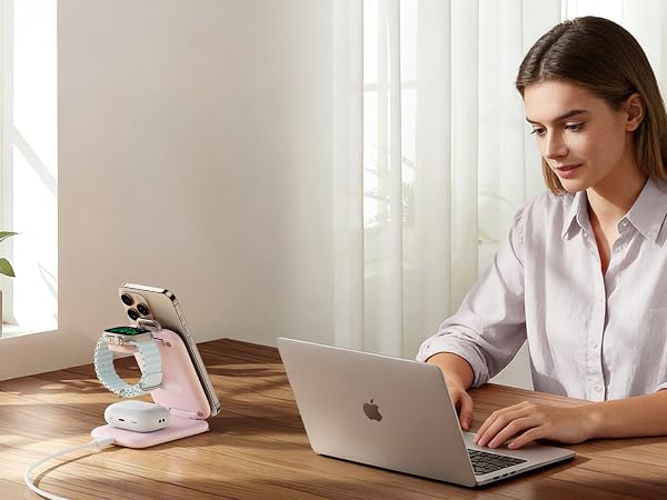 foldable wireless charging station