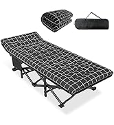 ATORPOK Camping Cot for Adults with Cushion Comfortable,Portable Folding Bed for Sleeping,Lightwe...
