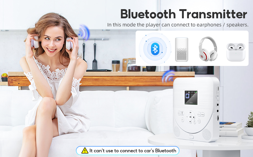 portable cd player with bluetooth
