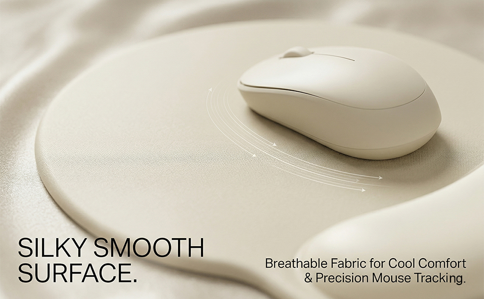 Silky smooth surface cute mouse pad offering precision tracking for wireless computer mice.