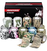 FRESINIDER 16 Rolls Self Adhesive Wrap Athletic Tape Gauze,Medical Bandage,Breathable Elastic Coh...