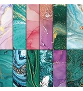 48 Sheets Scrapbook Paper 11x11, Marbling Pattern Decorative Scrapbook Paper for Journals DIY Car...