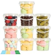 ASEVAT 10 Pack Screw Top Food Storage Containers with Lids, 67oz(2000ml Clear Plastic Jars for Ki...
