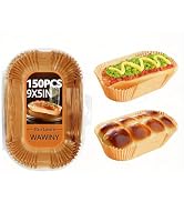 150 Pack 9x5 Inch Loaf Pan Liners, Non-Stick Cake Baking Sheets, Unbleached & Greaseproof Baking ...