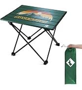VILLEY Portable Camping Side Table, Ultralight Aluminum Folding Beach Table with Carry Bag for Ou...