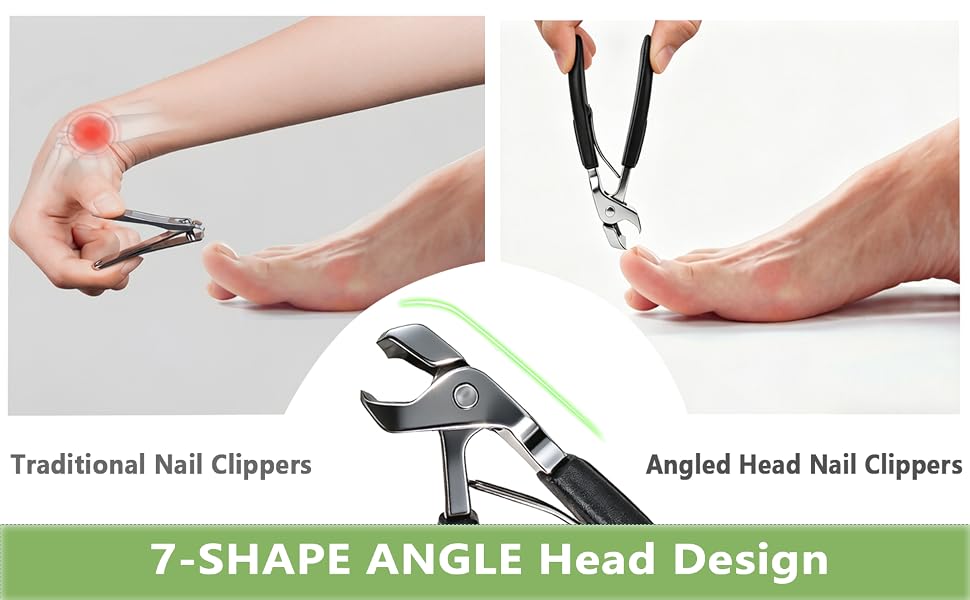 angle head nail clipper nail cutter toe nail grinder for thick toenails wide jam toenail clippers