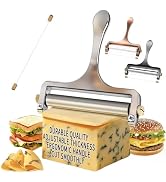 TOPULORS Wire Cheese Slicer Stainless Steel Handheld Cheese Cutter for Mozzarella, Cheddar, Gruye...