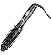 Hair Curling Brush Comb, Curling Iron Brush Comb Heat Styling Brush Hair Curler Hot Brush, 60 Min...