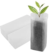 ENPOINT 100pcs Nursery Bags for Plants - 7.87x13.77 inches Breathable Plant Grow Bags, Fabric Gro...