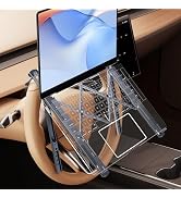 WISFISSH Foldable Car Laptop Holder, Adjustable Car Laptop Mount for Steering Wheel Tray Holder, ...