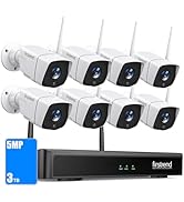 Firstrend Wireless Security Camera System, 5MP 8-Channel CCTV NVR Kit with AI Human Detection, H....