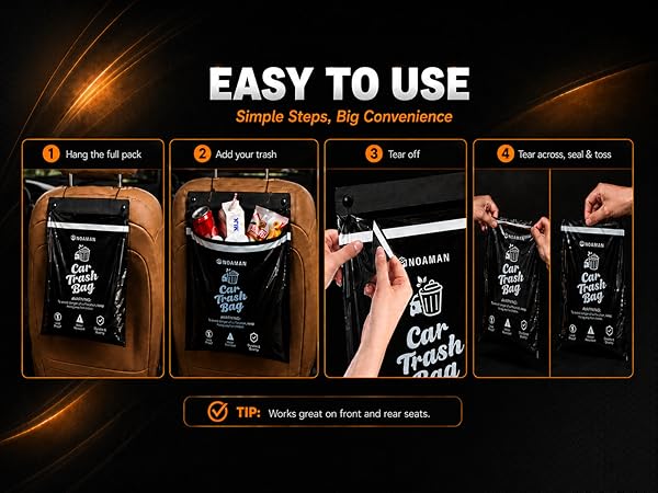 disposable car trash bags