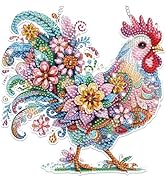 Bowetile Chicken Hanging Diamond Art Painting Kits for Adults Beginners, 5D Special Shape Diamond...